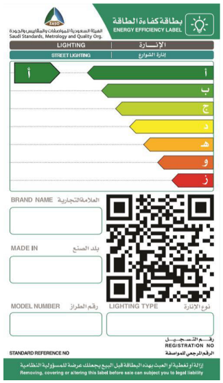 沙特发布路灯和隧道灯产品新标准SASO 2927:2019标准 将于2020年9月1日强制实施(图1)